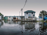 Panoramic Tuesday at high tide